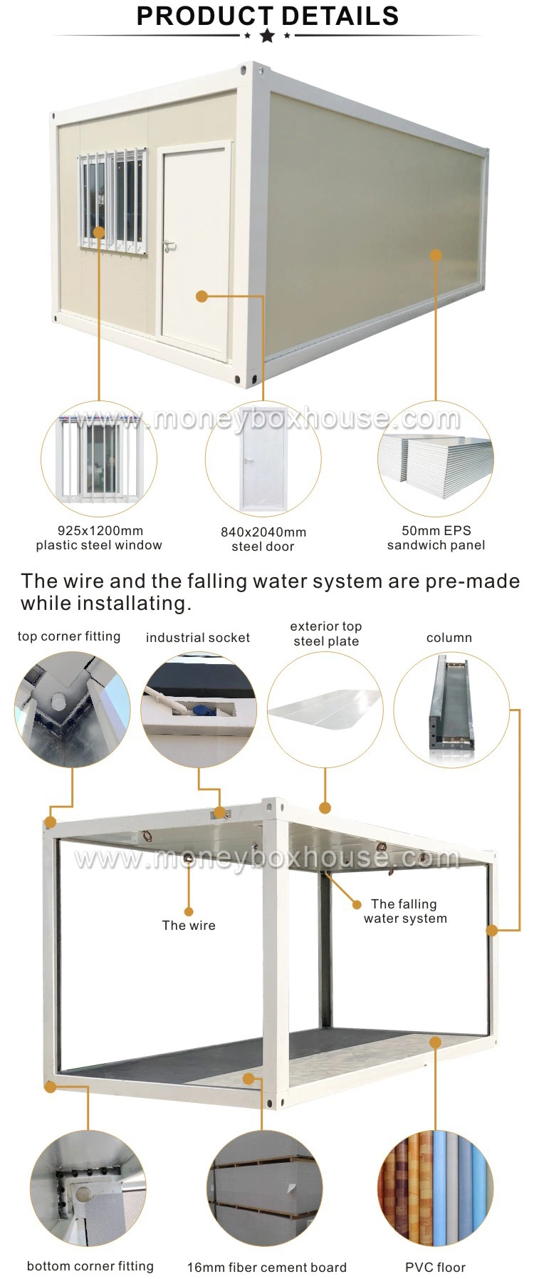 2021 New Product Mobile Modern Modular Portable Prefab Container Vaccination Visitor Pods